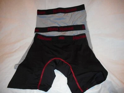 3 Hanes Hombre Boxers/Breve Rojo/Negro y Gris/Rojo/Negro TALLA MEDIANA Foto 1 de 4
