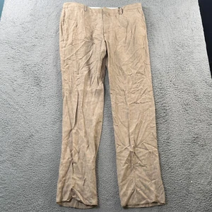 BONOBOS Hose Herren 38 Leinen Lanificio Comero Italy roher Saum ungesäumt beige - Bild 1 von 15