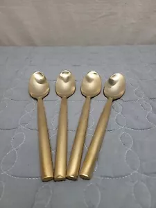 Cambridge Stainless Flatware Gold Electroplated Colored Set Of 4 TableSpoons - Picture 1 of 4