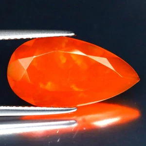 2.94 ct Superb Pear Cut (19 x 10 mm) Heated Orange Fire Opal Loose Gemstone - Picture 1 of 2