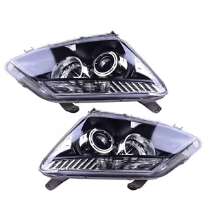 Pair LH+RH Head Light Black Lamp Projector For Isuzu D-Max Dmax 2012~2016 - Picture 1 of 5