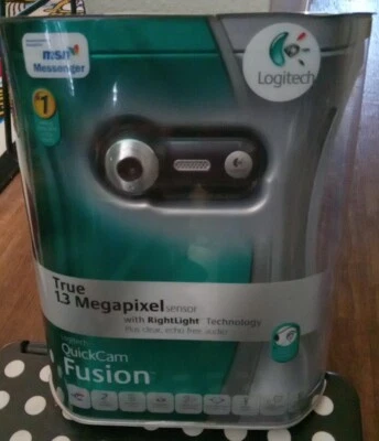 Logitech QuickCam Fusion USB Webcam - 1.3mp HD Camera Echo Free Microphone - Image 1 of 2