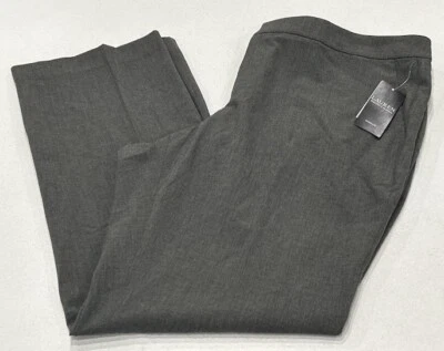 Lauren Ralph Lauren Women's Straight-Leg Logo Iron Drees Pants, Grey, Size 14W - Image 1 of 4