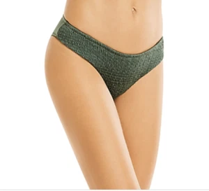 Peixoto Women's Smocked Front Bikini Swim Bottom Green Size XS - Picture 1 of 8