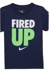 Nike FIRED UP Blue Logo T- Shirt TODDLER 2T NWT - Picture 1 of 4