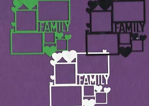 FAMILY FRAME troquelados tarjetas de álbum de recortes W - Imagen 1 de 1