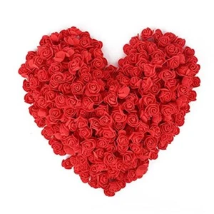 500pcs Mini Foam Rose Heads, Red Foam Flower Bulk Fake Rose Flower 500pcs Red - Picture 1 of 7