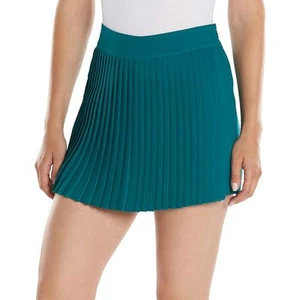Pantalones cortos para mujer LAUREN CONRAD LC plisados frontales crepe verde Everglade NUEVOS - Imagen 1 de 2