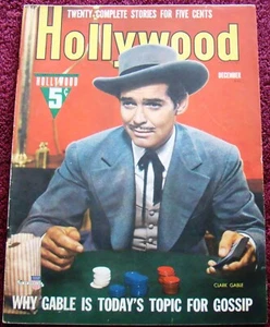 CLARK GABLE/GWTW COVER + story for Hollywood (12/41) movies Garbo Vic Mature - Imagen 1 de 8