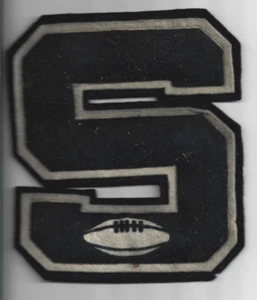 VINTAGE PATCH~NORTH BRADDOCK,PA SCOTT HIGH SCHOOL,FOOTBALL LETTERMAN-5 1/8 X 6" - Picture 1 of 2