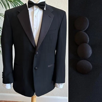 ADOLFO TUXEDO JACKET SIZE 40S ITALIAN EVENING WEAR DINNER SUIT COAT FORMAL SHORT - Image 1 of 4