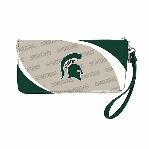 Michigan State Spartans Curve Zip Organizer Ladies Wallet NCAA Cover