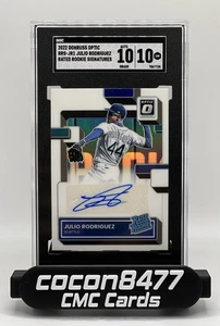 JULIO RODRIGUEZ 2022 Donruss Optic Rated Rookie Signatures Holo (RC) SGC 10/10 - Bild 1 von 2