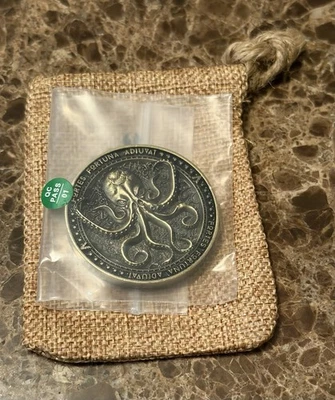 NUEVA Moneda Urbana EDC x Pirata Oro Fortes Fortuna Adiuvat Latón Alto Detalle, ¡RARA! Foto 1 de 4