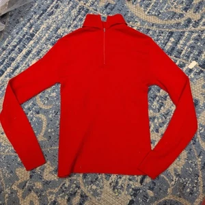 Vintage 60s Pendleton Womens 100% Virgin Wool Sweater Size 38 Red Long Sleeve - Picture 1 of 10