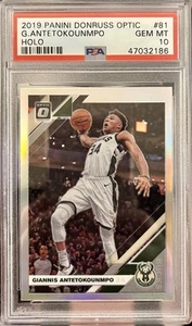 Giannis Antetokounmpo 2019-20 Panini Donruss Optic - Holo Prizm #81 ¡PSA 10! - Imagen 1 de 2