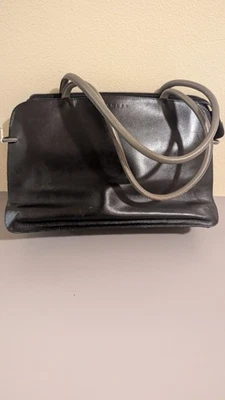 Cartera Randall de cuero negra Foto 1 de 4