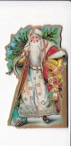 NAVIDAD, COLGANTE DE REGALO VINTAGE, NIÑA, PAPÁ NOEL aprox. 1950 - Imagen 1 de 3