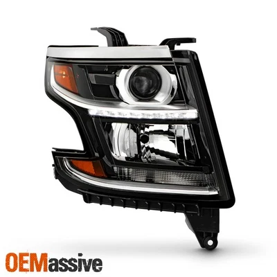 Proyector HID negro pasajero para Chevy Suburban Tahoe 15-20 con LED DRL Foto 1 de 4