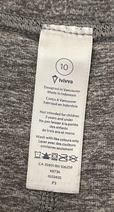 Ivivva Girl’s Gray Full Length Leggings Size 10 - Picture 1 of 11