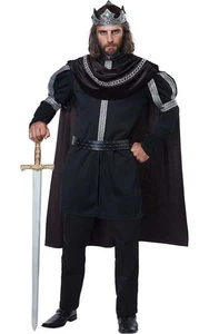 VESTIDO ELEGANTE PRÍNCIPE MONARCA OSCURO PARA HOMBRE ADULTO DISFRAZ DE HALLOWEEN - Imagen 1 de 2