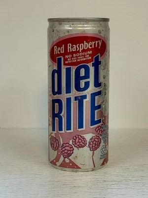 Lata de refrigerante Diet Rite vermelha framboesa - 250ml - Imagem 1 de 4