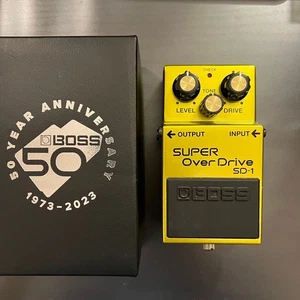 BOSS SD-1-B50A 50th Anniversary Super OverDrive Pedal Limited Edition Yellow - Picture 1 of 7