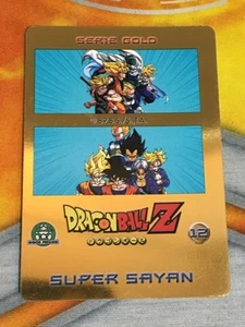 D836 DRAGON BALL Z DBZ LENTICULAR GOLD SERIES SUPER SAYAN 12 MP ITL - Imagen 1 de 12