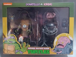 NECA Teenage Mutant Ninja Turtles Donatello vs Krang action figure confezione da 2 nuove - Foto 1 di 8
