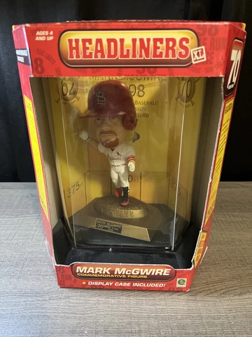 1998 HEADLINERS XL MARK MCGWIRE 70 HOME RUNS MLB COMMEMORATIVE FIGURE Open Box Cover