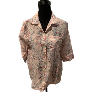 Papinelle Floral Silk Blend Pajama Top XS NWT - Picture 1 of 5