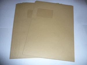 25 x C4  Versandtaschen haftklebend braun Umschläge mit Fenster  229 x 324 mm - Bild 1 von 1