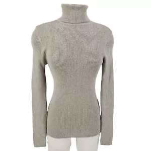 Style & Co Turtleneck Sweater Gold Metallic Rib Knit Pullover Petite NWT PL - Picture 1 of 10