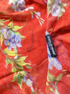 DOLCE & GABBANA Beautiful Large Silk Modal Shawl Flora Italy - Picture 1 of 8