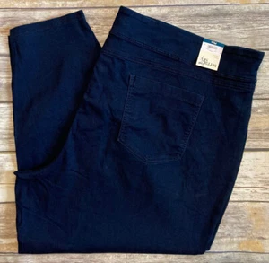 NWT TERRA & SKY Women's Skinny Mid-Rise Elastic Waist Blue Stretch Jeans Size 5X - Picture 1 of 4
