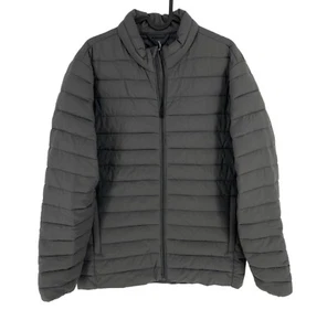 JACK&JONES Men Grey Recycle Puffer Collar Jacket Coat Size M - Picture 1 of 13