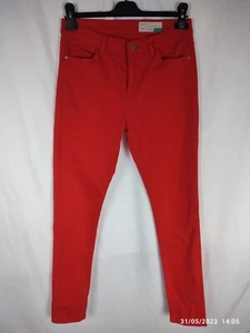 ESPRIT WOMENS RED SLIM SKINNY ORGANIC COTTON DENIM STRETCH JEANS SIZE W29 L32 - Picture 1 of 12
