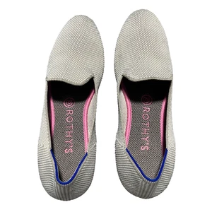 Rothy's Womens 8 Beige Double Knit The Loafer Round Toe Slip On Washable Classic - Picture 1 of 9