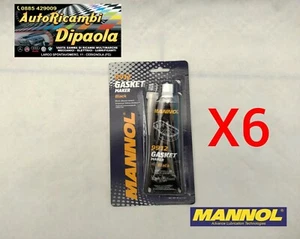 6 PEZZI MASTICE GUARNIZIONI PASTA NERA MANNOL SIGILLANTE ALTE TEMPERATURE 85ML - Foto 1 di 3