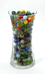 Vtg Glass, Agate, Clay Marbles 2.5 Lbs Various Colors, Sizes And Styles - Picture 1 of 9