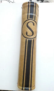 SCHWINN BMX FRAME PAD VINTAGE GLITTER GOLD "S" LOGO BLACK RACING STRIPE - Picture 1 of 4