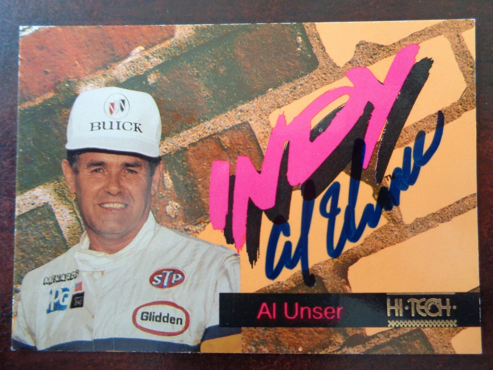 1993 Hi Tech Al Unser SIGNED AUTOGRAPH Trading Card #38 - Image 1 of 1