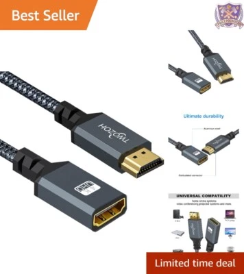 Cable de extensión HDMI de 15 pies trenzado 4K 60 Hz macho a hembra ideal para juegos Foto 1 de 4