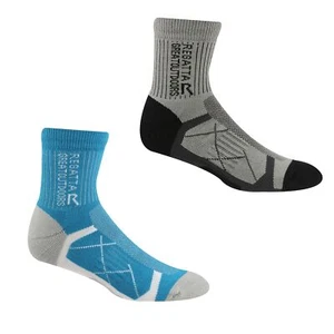 Regatta Womens Outdoor Active Socks 2 Pack Active Hiking Coolmax - Picture 1 of 3