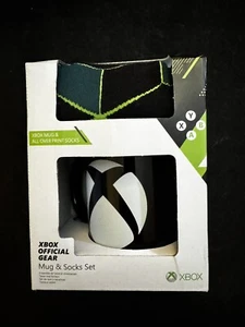 Xbox Official Gift Mug & Socks Set Black Green White New Boxed Unisex - Picture 1 of 3
