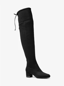 MK Michael Kors JAMIE OVER THE KNEE SUEDE STRETCH BOOT BLACK Size 6 NEW IN BOX - Picture 1 of 19