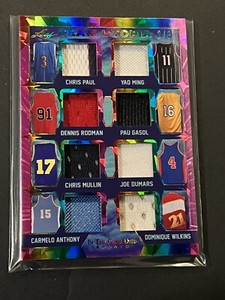 2022 Leaf Game Used ITG Pau Yao Ming Rodman Paul Wilkins 8 Jersey Relics #d 2/9