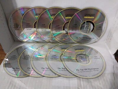The Top 100 Masterpieces of Classical 10 CD Set Laserlight Digital (CDs Only) - Imagem 1 de 2
