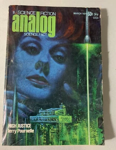 Analog Science Fiction Mar 1974 High Justice by Jerry Pournelle 02028 Free USA - Foto 1 di 7