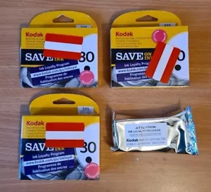 Genuine Kodak 30 Black Ink Cartridge x4 Brand New Sealed 335 Pages Joblot - Picture 1 of 2